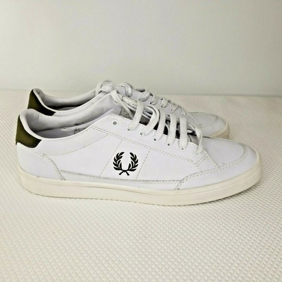 fred perry deuce leather trainers